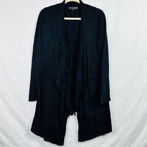 Barefoot Dreams‎ Black Bamboo Chic Lite Cardigan Cozy Sweater Size S/M Soft Warm